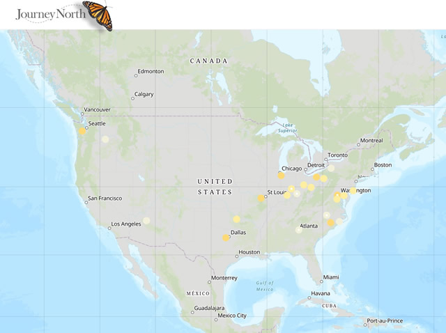 Map: First Earthworms Seen in Spring 2020