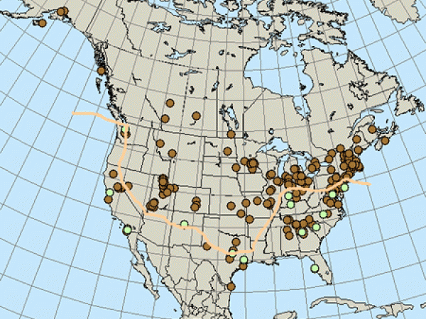 Map of emerging tulip gardens
