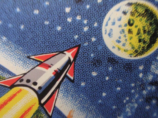 Tulips on a rocket to the moon