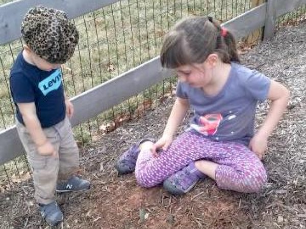 Kids out in the garden