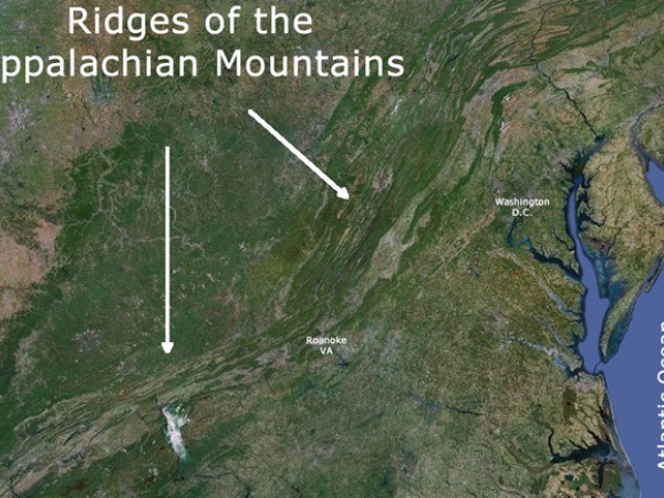 Map: Monarch Migration in the Appalanchian Moutains