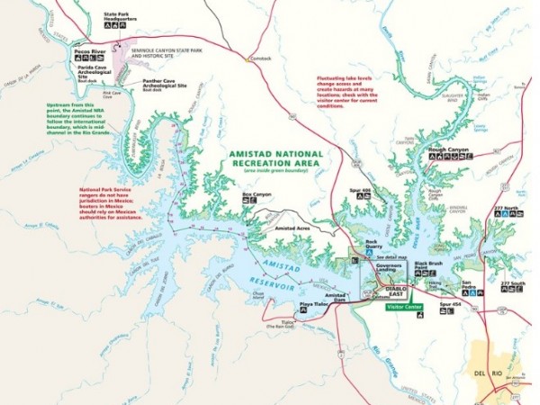 amistad national recreation area map