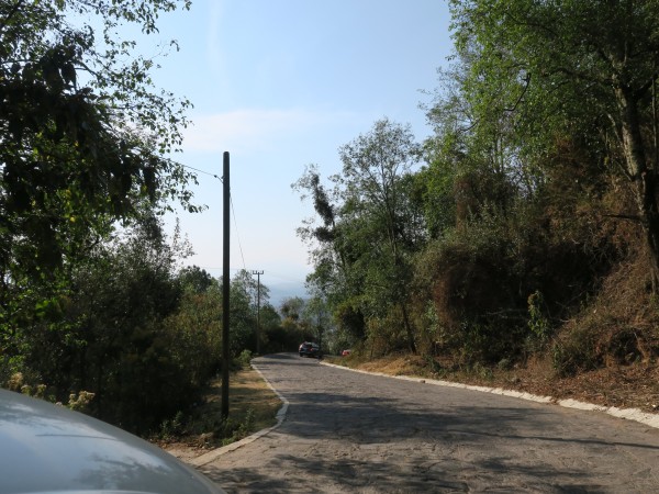 Cars leaving La Salud