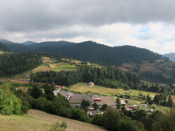 Overlooking monarch sanctuary in Mexico