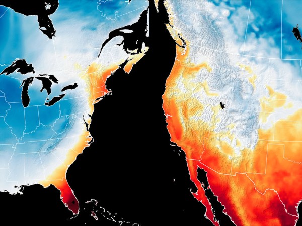 map of temperature patterns with visualization
