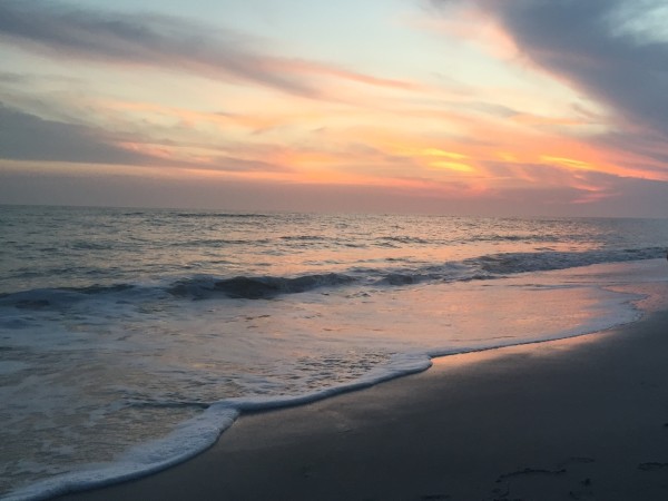 March sunset over Gulf of Mexico
