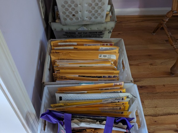 Envelopes carrying Ambassador monarch butterflies